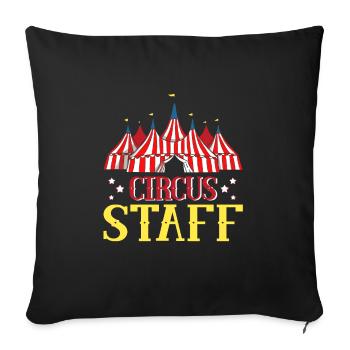 Circus Party Accessories - Carnival Staff - - Sofa pillowcase 17,3'' x 17,3'' (45 x 45 cm) - black - Front