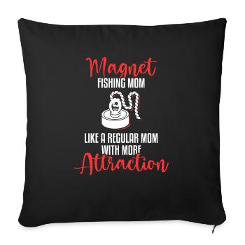 Magnetfischer Magnetangeln Schatzsuche - Sofakissenbezug 45 x 45 cm - Schwarz - Vorne