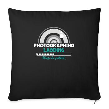 Photographing Loading Shirt Geschenk - Sofakissenbezug 45 x 45 cm - Schwarz - Vorne