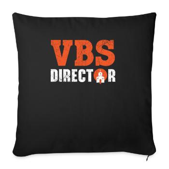 VBS Director Vacation Bible School Christian - Sofa pillowcase 17,3'' x 17,3'' (45 x 45 cm) - black - Front