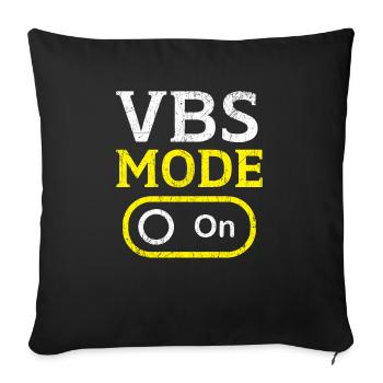 VBS Mode On Vacation Bible School Christian - Sofa pillowcase 17,3'' x 17,3'' (45 x 45 cm) - black - Front