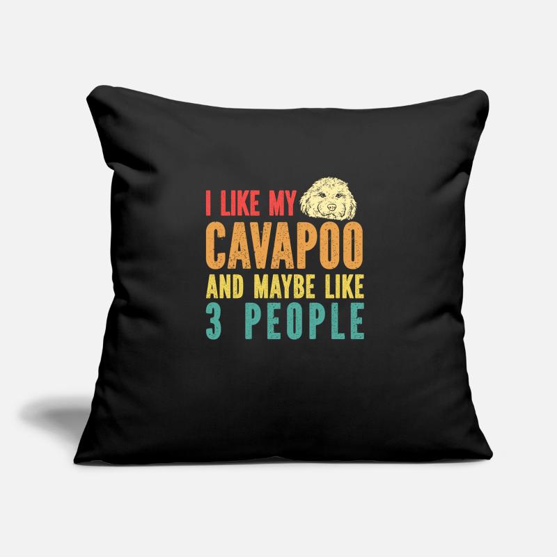 Cavapoo Cavoodle Capoodle Chien Housse de coussin décorative 45 x 45 cm