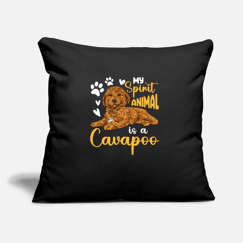 Cavapoo Cavoodle Capoodle Chien Housse de coussin décorative 45 x 45 cm