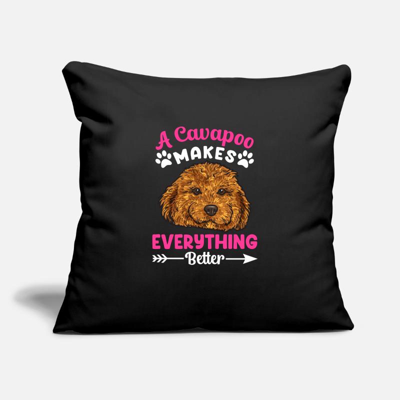 Cavapoo Cavoodle Capoodle Chien Housse de coussin décorative 45 x 45 cm