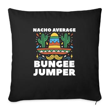 Nacho Average Bungee Jumper Saut à l’élastique - Housse de coussin décorative 45 x 45 cm - noir - Devant