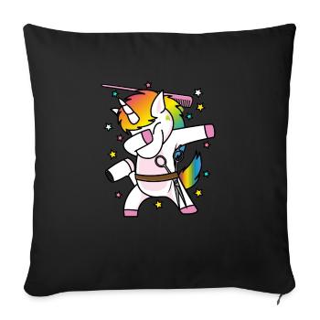Friseurin Friseur Frisör und Haarstylist Dabbing - Sofakissenbezug 45 x 45 cm - Schwarz - Vorne