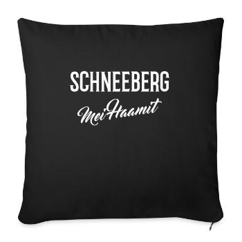 Schneeberg mei Haamit - Sofakissenbezug 45 x 45 cm - Schwarz - Vorne