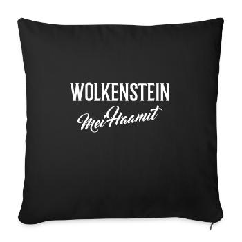 Wolkenstein mei haamit - Sofakissenbezug 45 x 45 cm - Schwarz - Vorne