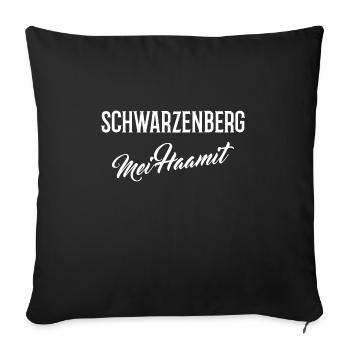 Schwarzenberg mei Haamit - Sofakissenbezug 45 x 45 cm - Schwarz - Vorne