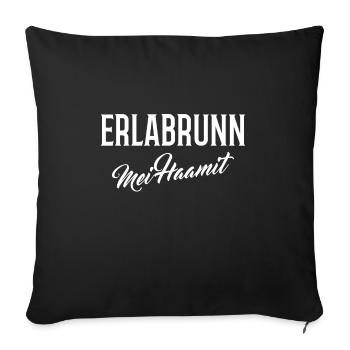 Erlabrunn mei haamit - Sofakissenbezug 45 x 45 cm - Schwarz - Vorne