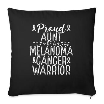 Melanoma Cancer Awareness Movement for Aunt Ribbon - Sofa pillowcase 17,3'' x 17,3'' (45 x 45 cm) - black - Front