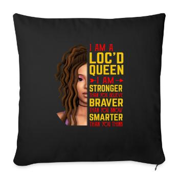 Pride History Black Month African Cult - Sofa pillowcase 17,3'' x 17,3'' (45 x 45 cm) - black - Front