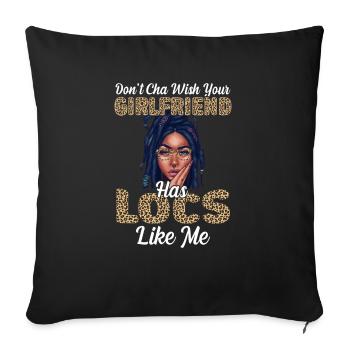 Pride History LOCD Black Month African - Sofa pillowcase 17,3'' x 17,3'' (45 x 45 cm) - black - Front