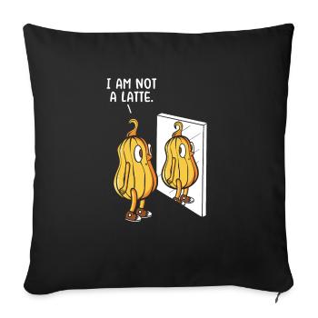 Pumpkin Latte Lover Café Pumpkin Spice Latte - Housse de coussin décorative 45 x 45 cm - noir - Devant