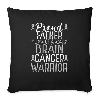 Brain Tumor Awareness Movement Dad Ribbon Father - Sofa pillowcase 17,3'' x 17,3'' (45 x 45 cm) - black - Front