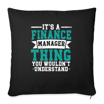 Une chose du directeur financier que vous ne comprendriez pas - Housse de coussin décorative 45 x 45 cm - noir - Devant