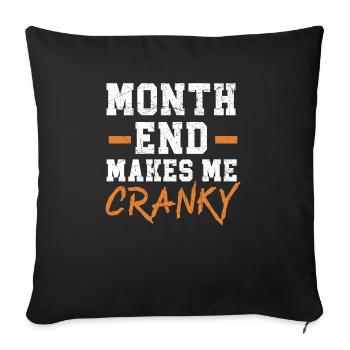 Month End Makes Me Crazy Job Financial Manager - Sofa pillowcase 17,3'' x 17,3'' (45 x 45 cm) - black - Front