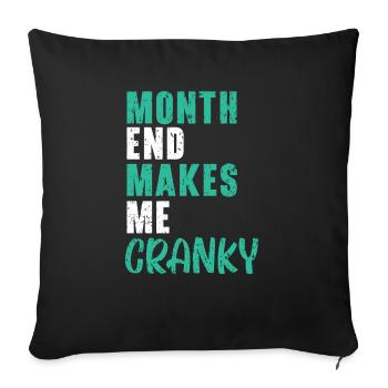 Month End Makes Me Crazy Job Financial Manager - Sofa pillowcase 17,3'' x 17,3'' (45 x 45 cm) - black - Front