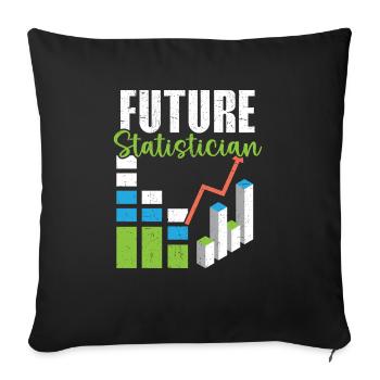 Futur statisticien Data Analyst Job Statistics - Housse de coussin décorative 45 x 45 cm - noir - Devant