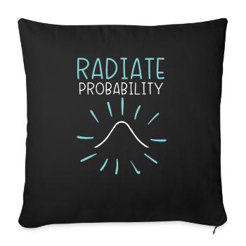 Radiate Probability Statistics Job Statisticien - Housse de coussin décorative 45 x 45 cm - noir - Devant