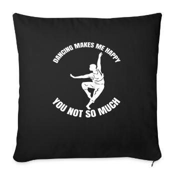 Dancing Hobby Dancer Sport Gift Dance Sport - Sofa pillowcase 17,3'' x 17,3'' (45 x 45 cm) - black - Front