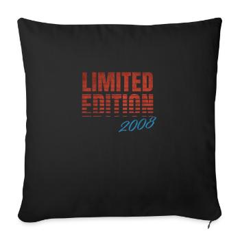 Edition Limitée Millésime 2008 - Housse de coussin décorative 45 x 45 cm - noir - Devant