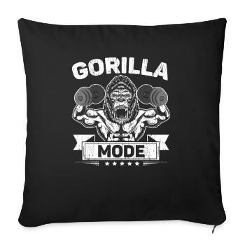 Gorilla Mode Ape Lover Monkey Whisperer Zookeeper - Sofa pillowcase 17,3'' x 17,3'' (45 x 45 cm) - black - Front