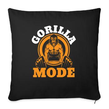 Gorilla Mode Ape Lover Monkey Whisperer Zookeeper - Sofa pillowcase 17,3'' x 17,3'' (45 x 45 cm) - black - Front