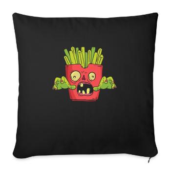 Halloween Zombie Fries Monster Zombie Fan Snack - Housse de coussin décorative 45 x 45 cm - noir - Devant