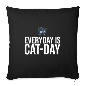 Dabbing Cat Funny Cat - Sofa pillowcase 17,3'' x 17,3'' (45 x 45 cm) - black - Front