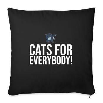 Dabbing Cat Funny Cat - Sofa pillowcase 17,3'' x 17,3'' (45 x 45 cm) - black - Front