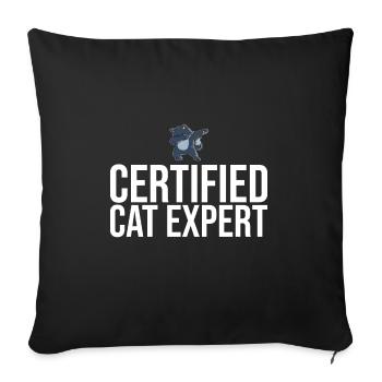 Dabbing Cat Funny Cat - Sofa pillowcase 17,3'' x 17,3'' (45 x 45 cm) - black - Front
