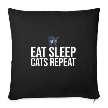 Dabbing Cat Funny Cat - Sofa pillowcase 17,3'' x 17,3'' (45 x 45 cm) - black - Front