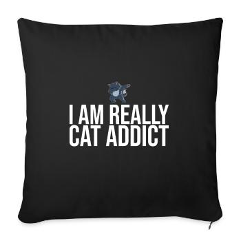 Dabbing Cat Funny Cat - Sofa pillowcase 17,3'' x 17,3'' (45 x 45 cm) - black - Front