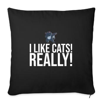 Dabbing Cat Funny Cat - Sofa pillowcase 17,3'' x 17,3'' (45 x 45 cm) - black - Front