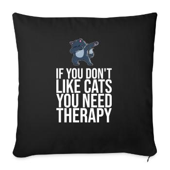 Dabbing Cat Funny Cat - Housse de coussin décorative 45 x 45 cm - noir - Devant