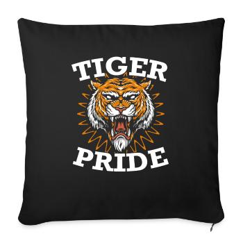 Tiger Pride Tiger Whisperer Animal Zoo Zookeeper - Sofa pillowcase 17,3'' x 17,3'' (45 x 45 cm) - black - Front
