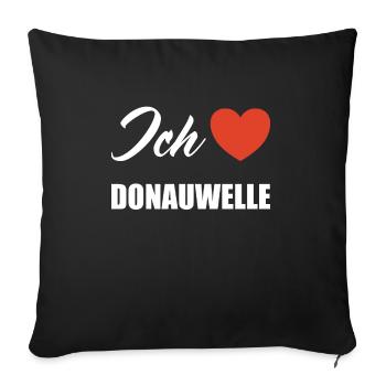 Ich liebe Donauwelle - Sofakissenbezug 45 x 45 cm - Schwarz - Vorne