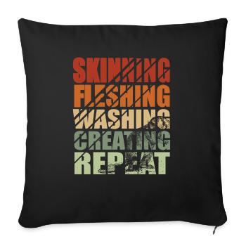 Animal assembly Hunting trophy Stuffing animals - Sofa pillowcase 17,3'' x 17,3'' (45 x 45 cm) - black - Front