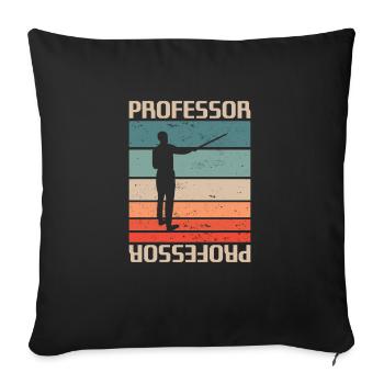 Vintage Retro Professor Universitätslehre - Sofakissenbezug 45 x 45 cm - Schwarz - Vorne
