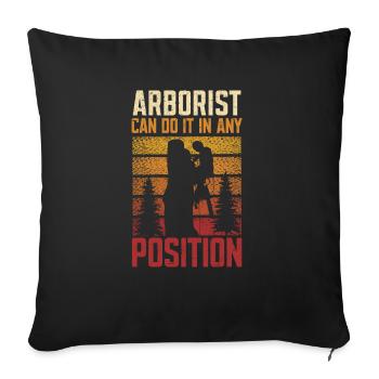Arborists Can Do It In Any Position Wood Whisperer - Sofa pillowcase 17,3'' x 17,3'' (45 x 45 cm) - black - Front