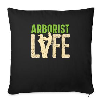 Arborist Life Logger Wood Whisperer Woodworking - Sofa pillowcase 17,3'' x 17,3'' (45 x 45 cm) - black - Front