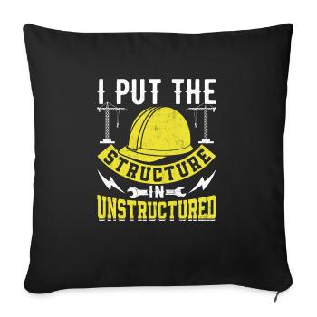 Agir mon âge Drôle de jeu de mots Adultes Humour - Housse de coussin décorative 45 x 45 cm - noir - Devant