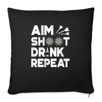 Dartboard Darts Pitcher Treble Sports Competitive - Sofa pillowcase 17,3'' x 17,3'' (45 x 45 cm) - black - Front