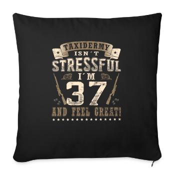 Taxidermists 37th birthday Taxidermists - Sofa pillowcase 17,3'' x 17,3'' (45 x 45 cm) - black - Front