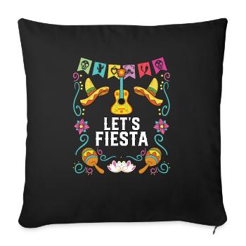 Let's Fiesta Cinco De Mayo Mexican Pride Mexico - Sofa pillowcase 17,3'' x 17,3'' (45 x 45 cm) - black - Front