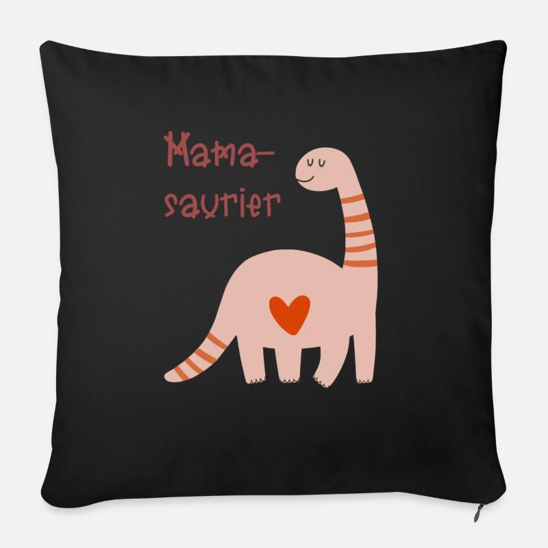 Mamasaurs - Sofa pillowcase 17,3'' x 17,3'' (45 x 45 cm) - black