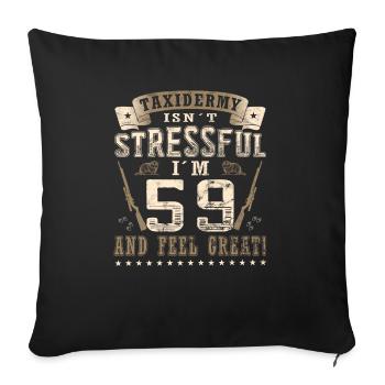 Präparatoren 59. Geburtstag Präparatoren - Sofakissenbezug 45 x 45 cm - Schwarz - Vorne