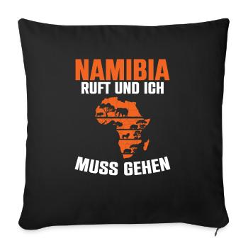 Namibia Ruft Und Ich Muss Gehen Afrika Wildlife - Sofakissenbezug 45 x 45 cm - Schwarz - Vorne