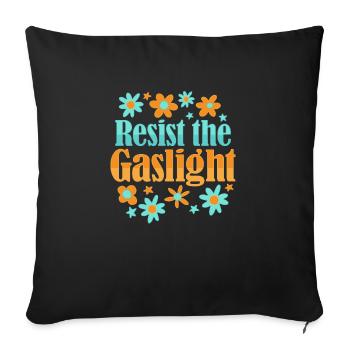 Féminisme Gaslightning Design pour un - Housse de coussin décorative 45 x 45 cm - noir - Devant